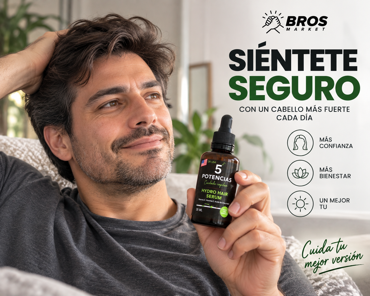 5 Potencias Serum Capilar Anti Caida - Nutrición para un cabello radiante y abundante