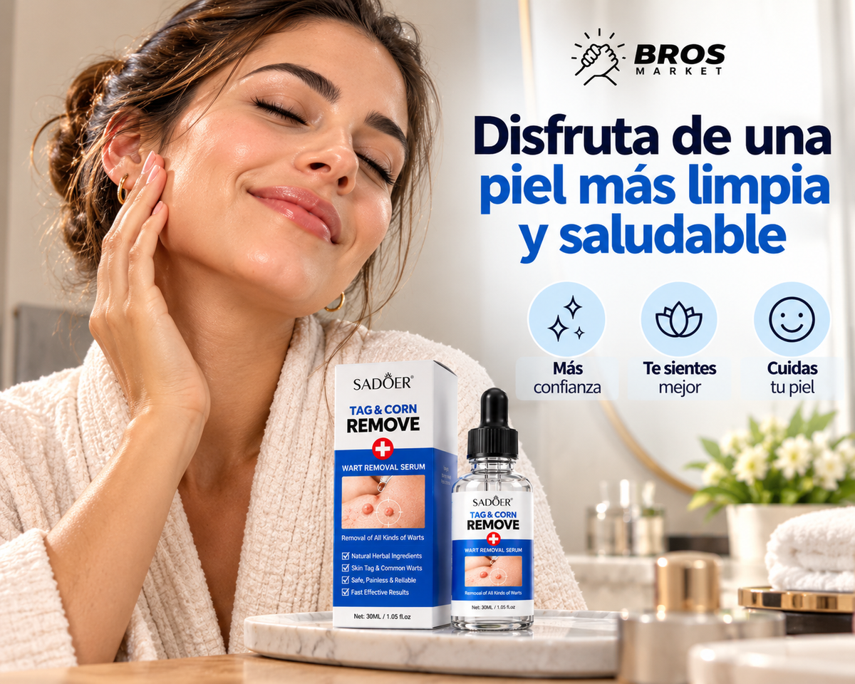 Sadoer ClearSkin Suero Reparador Removedor Verrugas - Para una piel de aspecto más uniforme