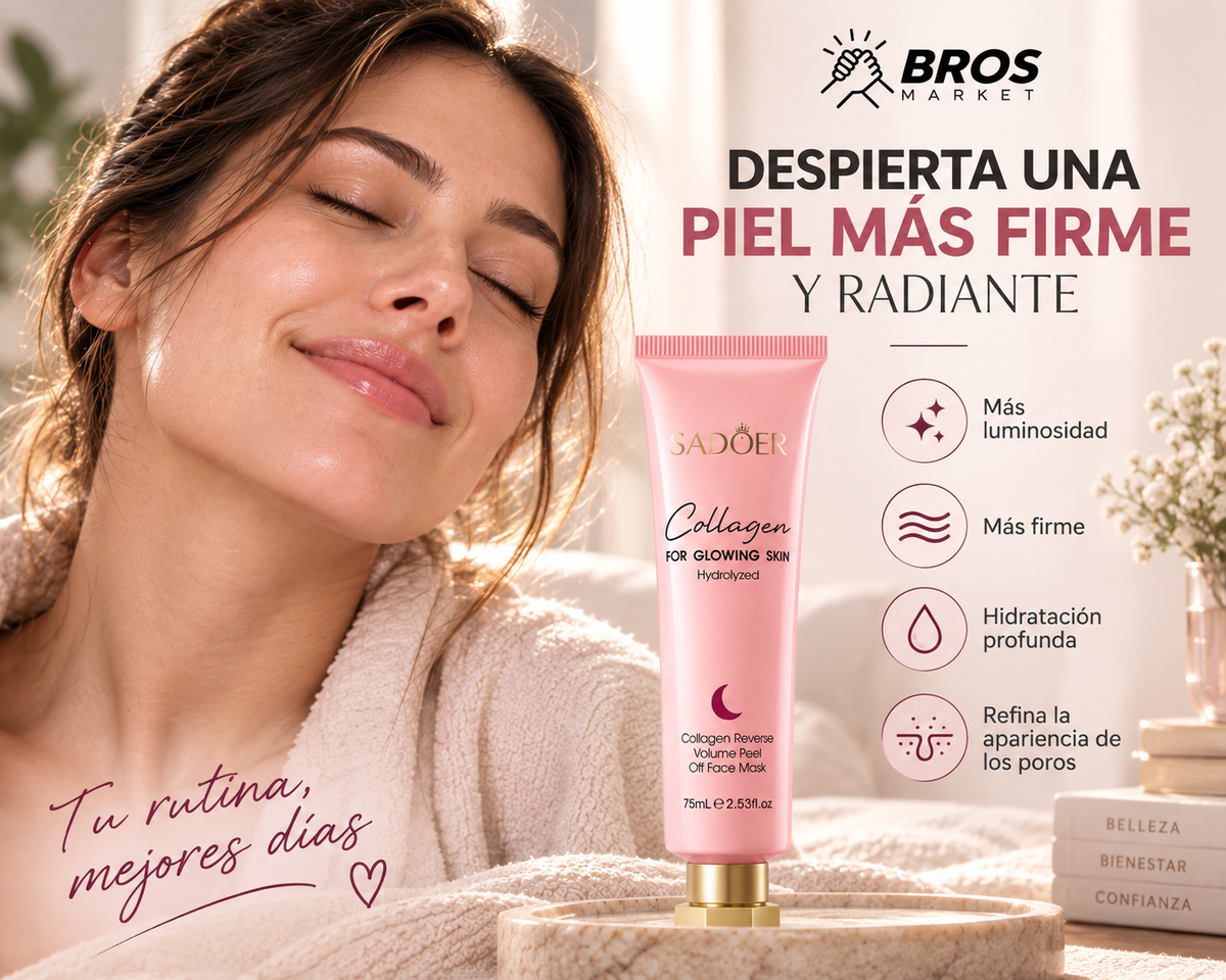 Sadoer Collagen Glow: Mascarilla Nocturna de Colágeno - Piel más luminosa y viva en cada aplicación