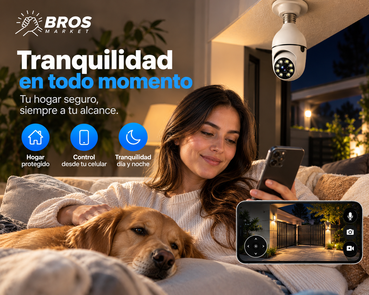 LumiCam - Camara de seguridad tipo Ampolleta - Tu hogar bajo control, estés donde estés