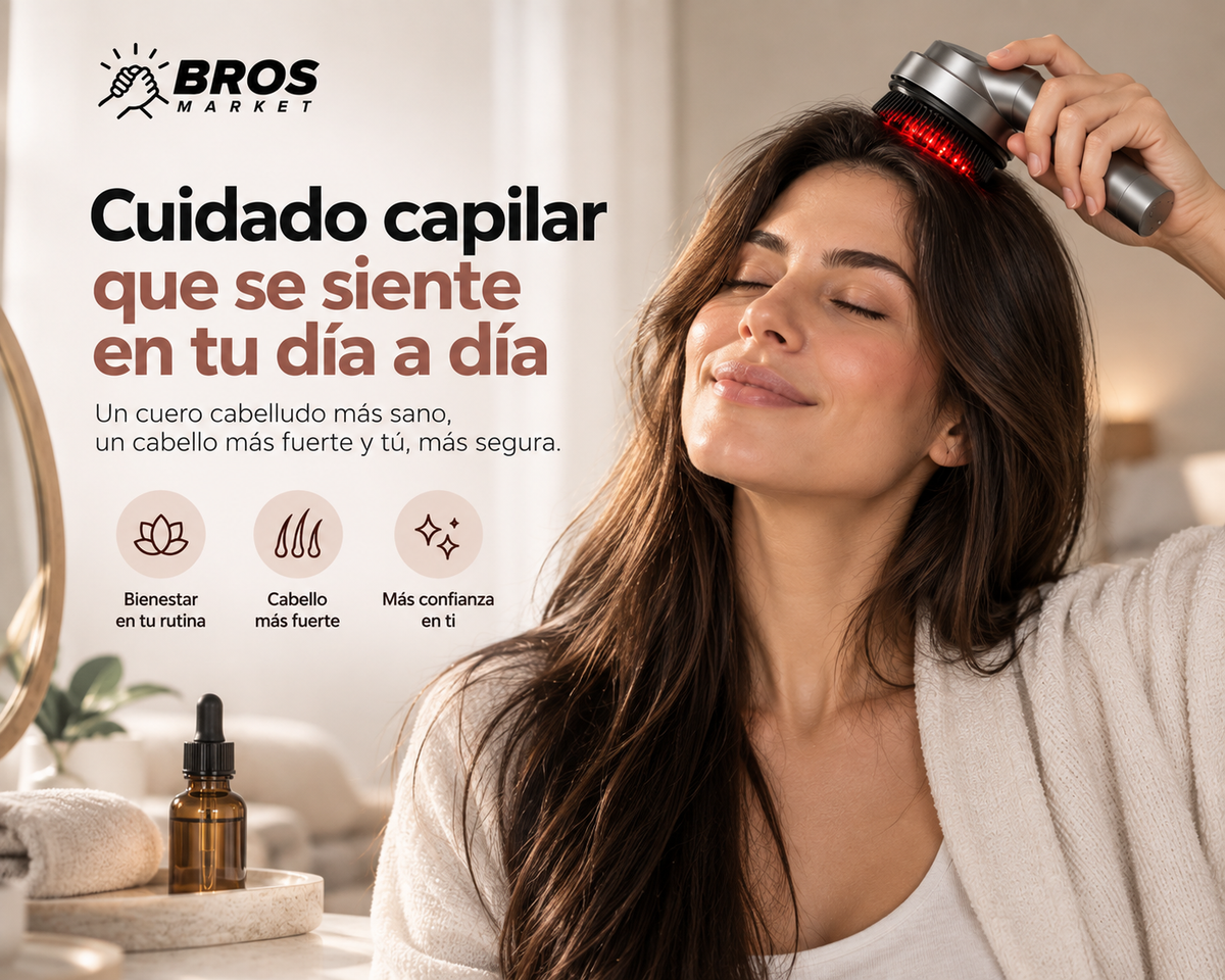 LumiRoot Cepillo Masajeador de Cabello - Revitaliza tu cuero cabelludo
