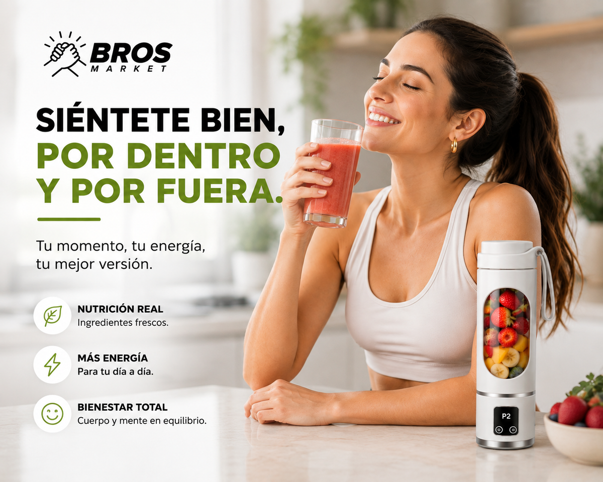 FreshGo Vaso Licuadora Portatil Recargable - Smoothies donde quieras al instante