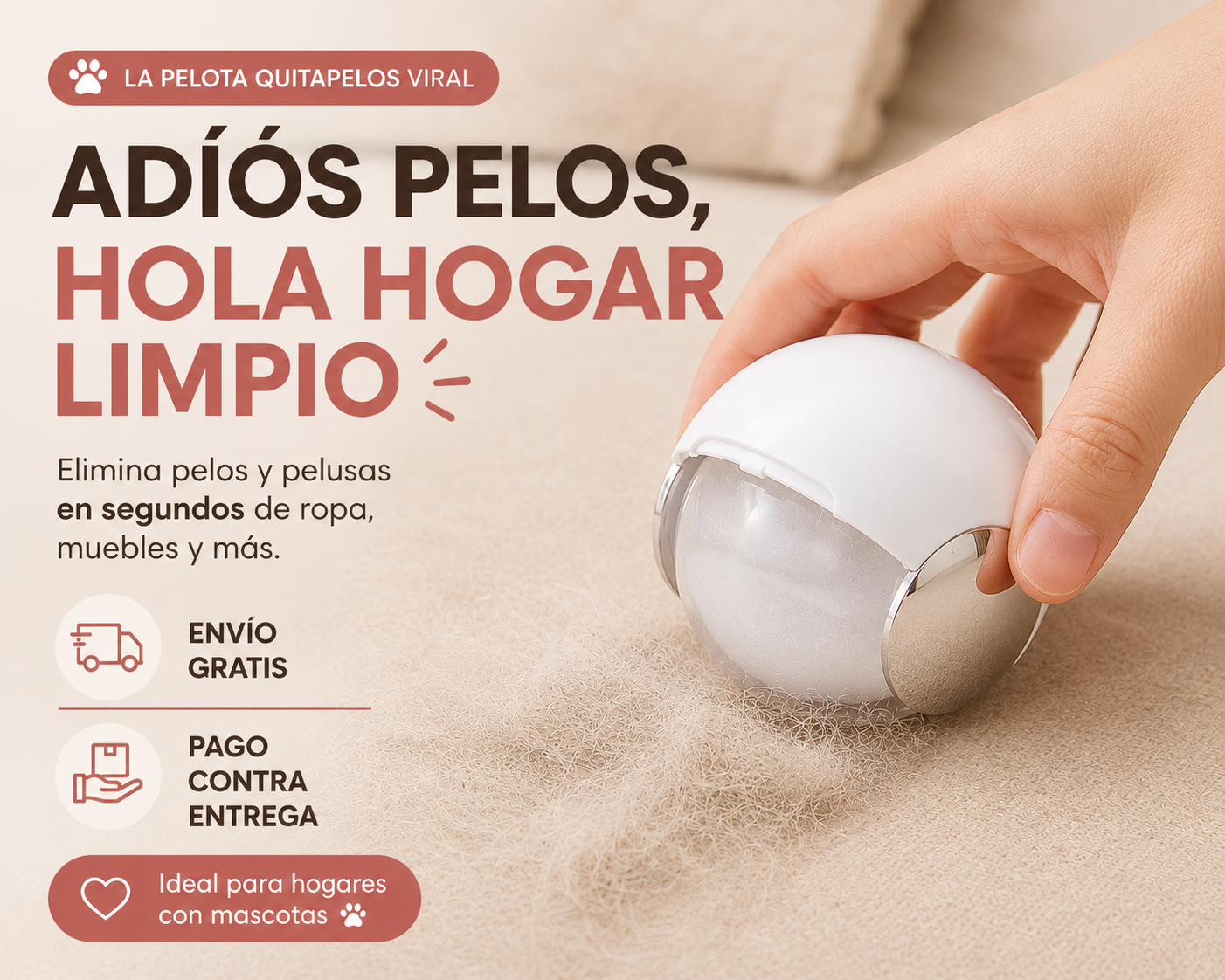 Pelota Quitapelos y Pelusas