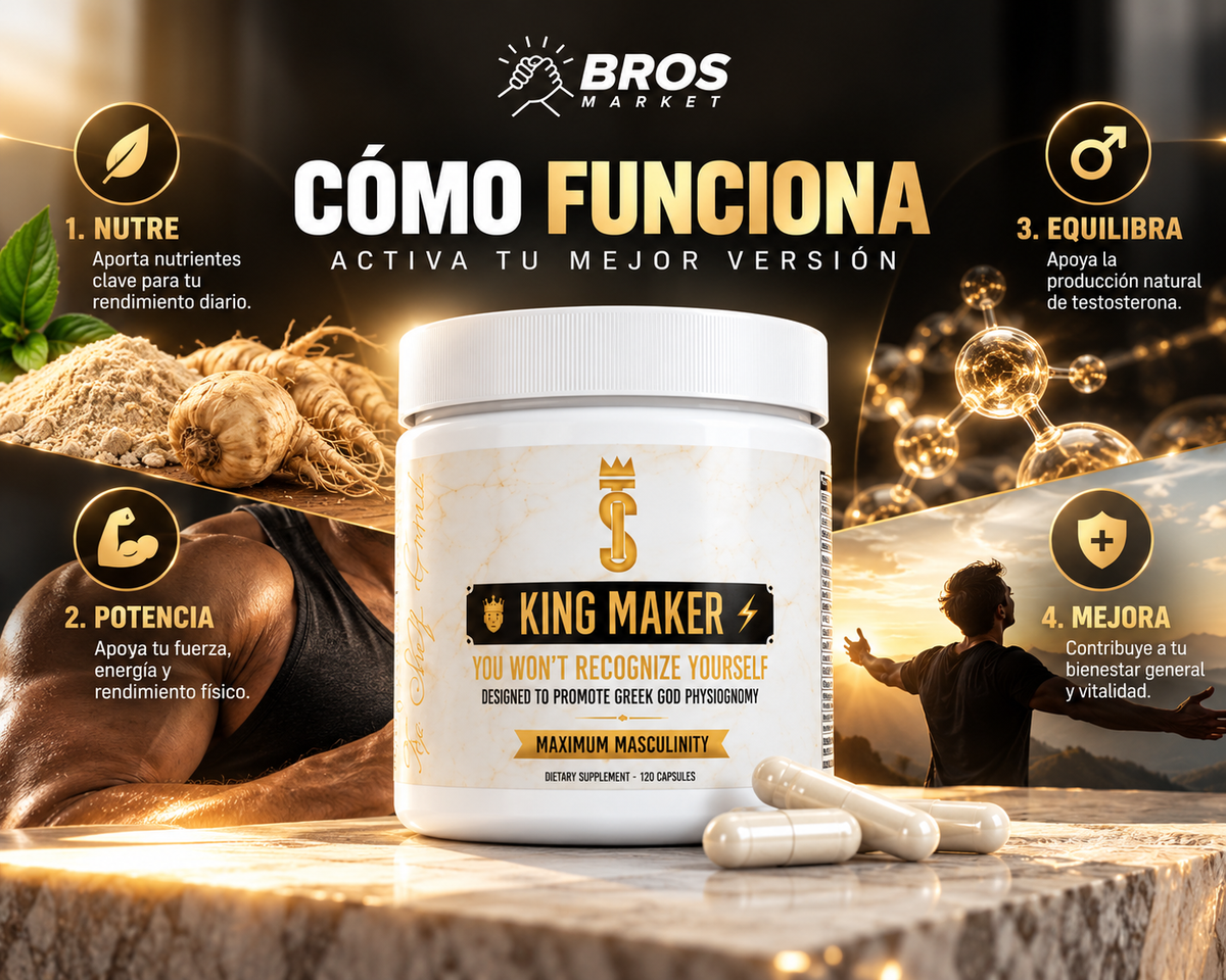King Maker Suplemento Anabólico para Hombres - Energía y vitalidad masculina