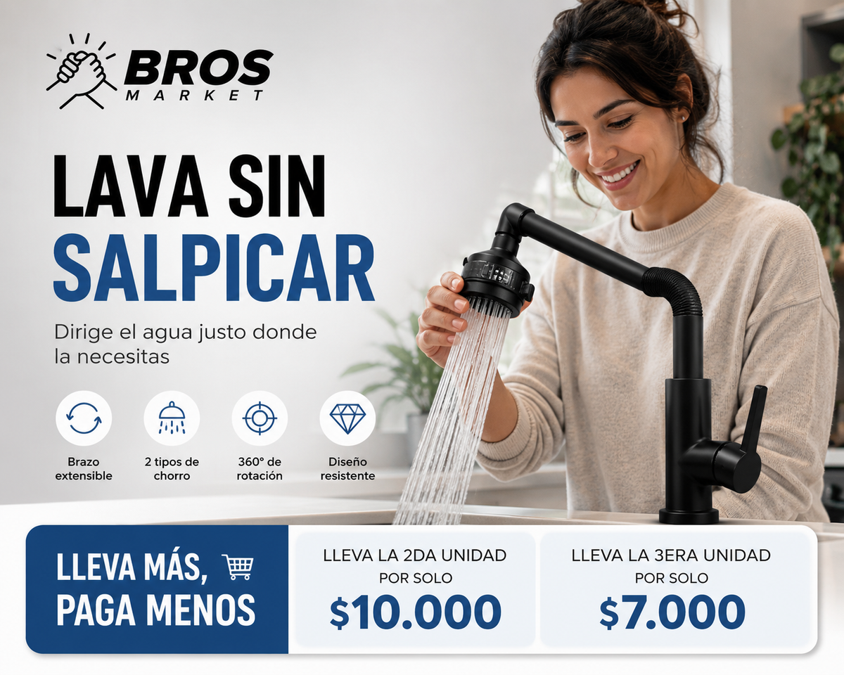 HydroFlex Monomando de agua - Mayor alcance para cada lavado