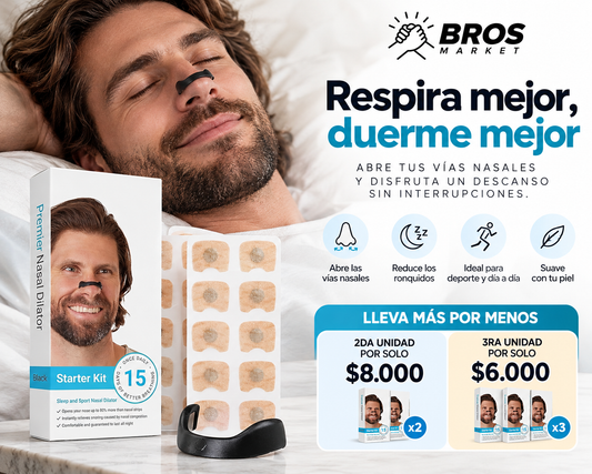 AirFlex Tiras Nasales Antironquidos Magnéticas - Respira mejor, duerme mejor