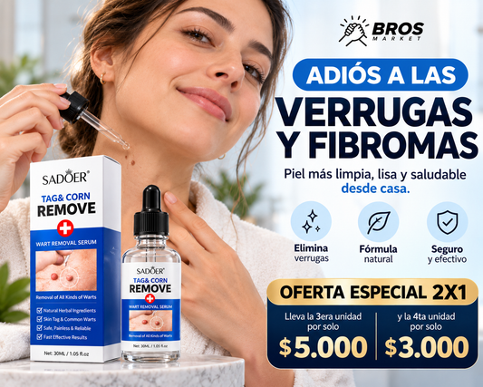 Sadoer ClearSkin Suero Reparador Removedor Verrugas - Para una piel de aspecto más uniforme