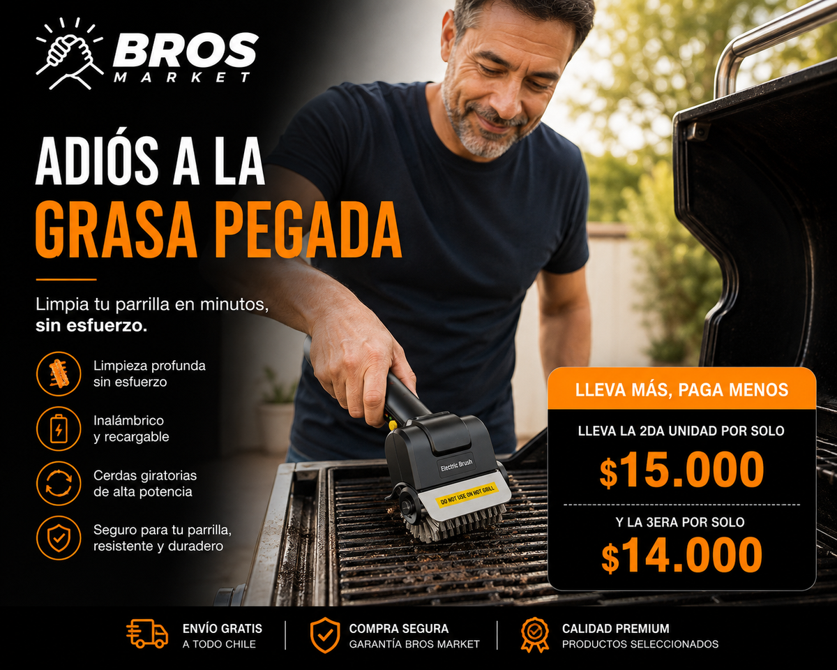 Grill-Pro Cepillo Limpiador de Parrilla Inalambrico - Limpieza potente sin esfuerzo