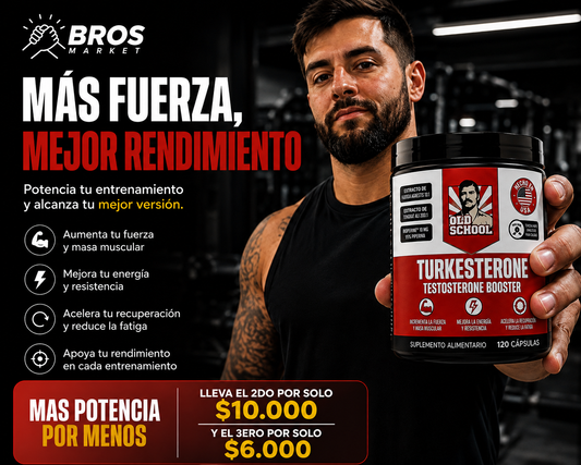 Turkersterone Potenciador de Testosterona Cápsulas - Fuerza y recuperación muscular