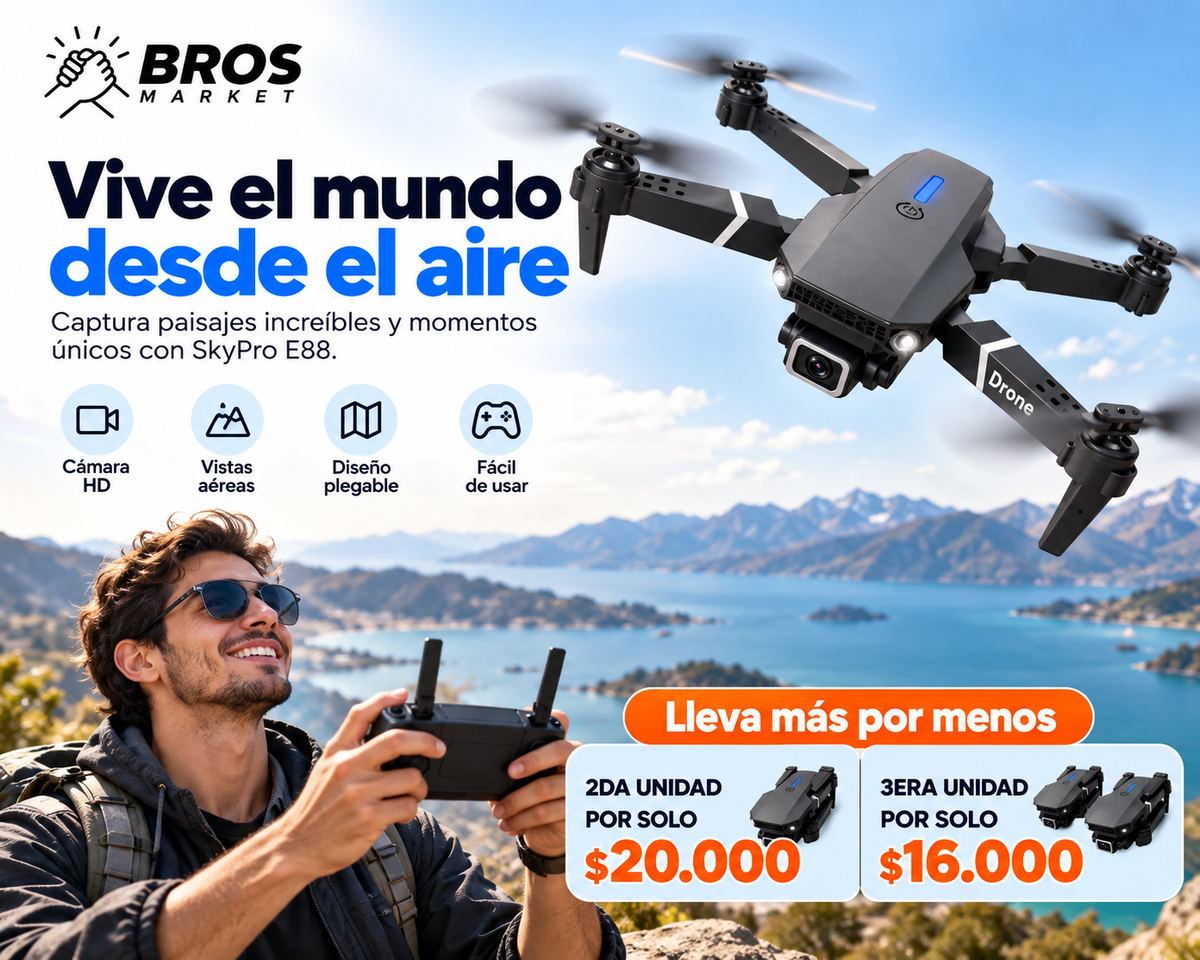 SkyPro E88 Drone Con Camara Dual - Convierte cada vuelo en una aventura