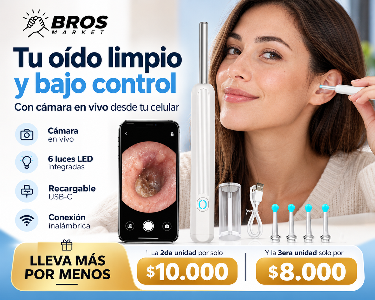 ClariEar Otoscopio Limpiador de Oidos con Luz y Camara - Más control en cada limpieza