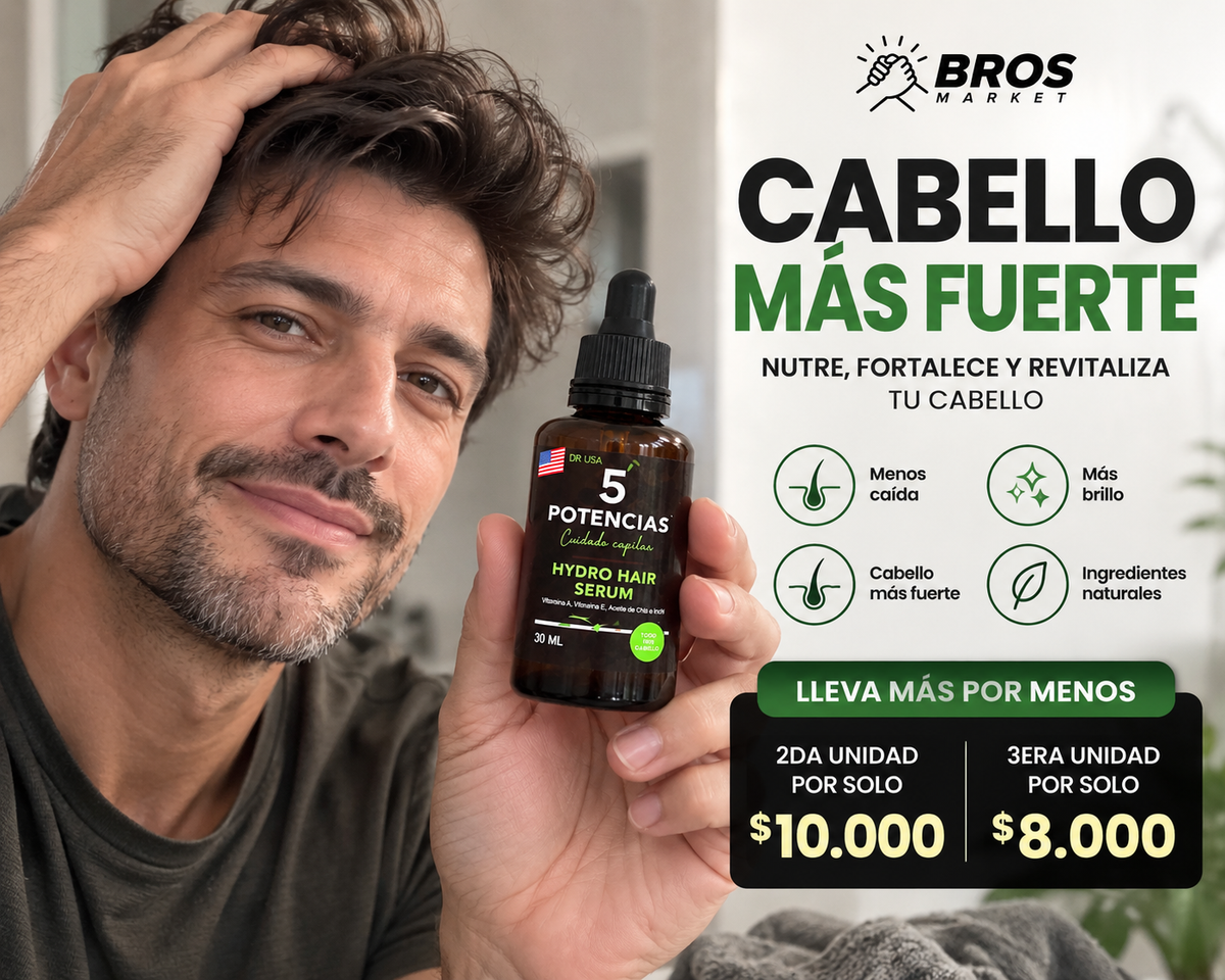 5 Potencias Serum Capilar Anti Caida - Nutrición para un cabello radiante y abundante