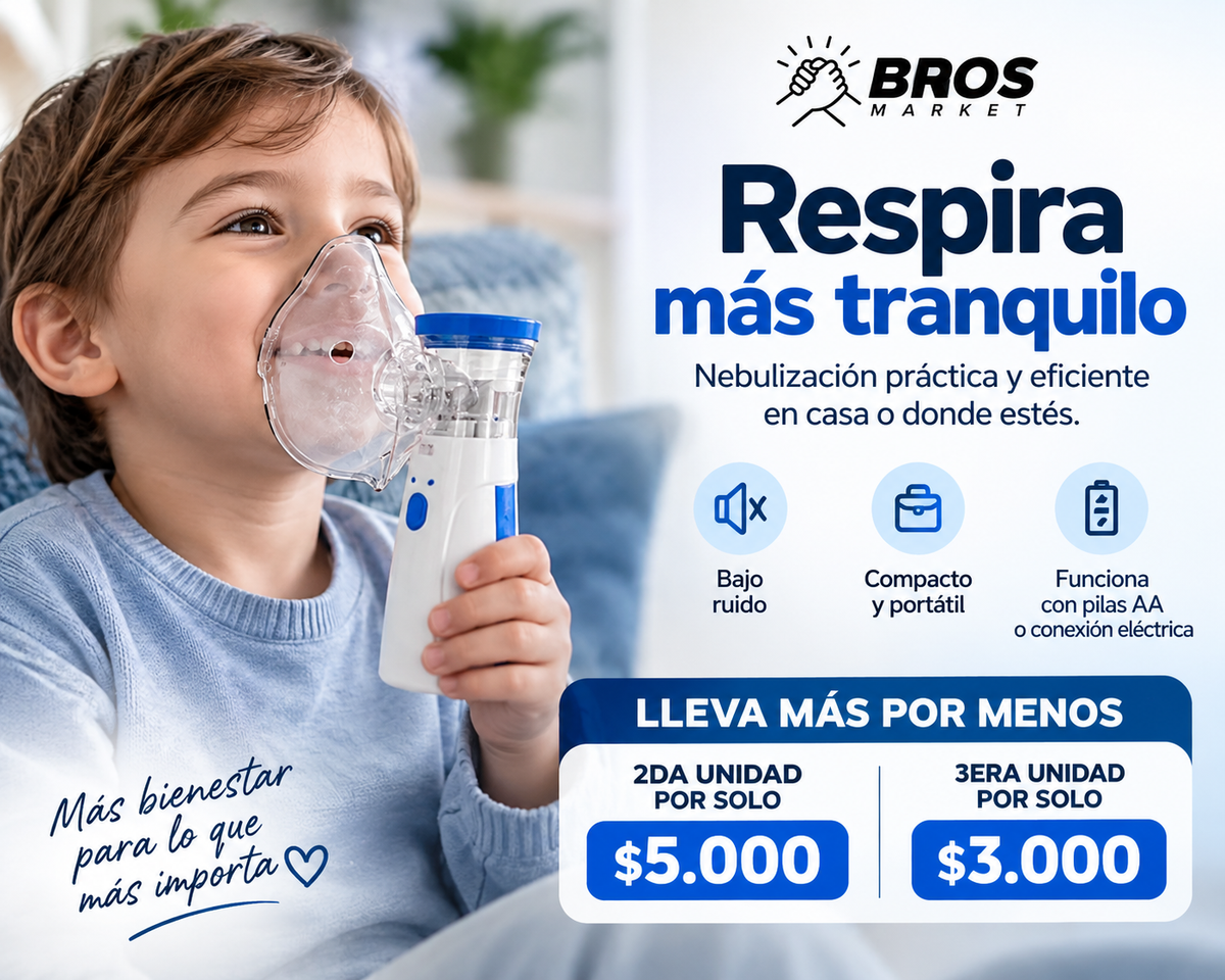 AeroMist Nebulizador Portátil  - Lleva la salud de tu familia a otro nivel