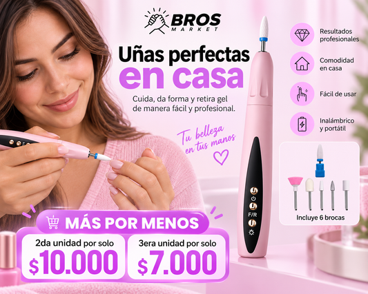 NailPro Dremel De Uñas Inalámbrico con Luz LED - Pulido preciso en cada detalle