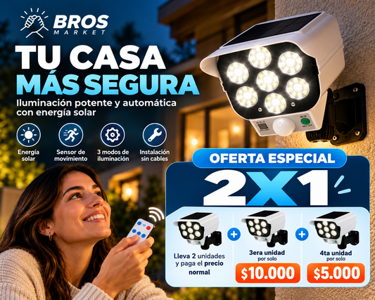 NightCam Foco Solar Tipo Camara - Ilumina tus espacios de noche