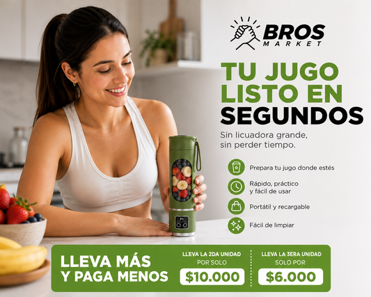 FreshGo Vaso Licuadora Portatil Recargable - Smoothies donde quieras al instante