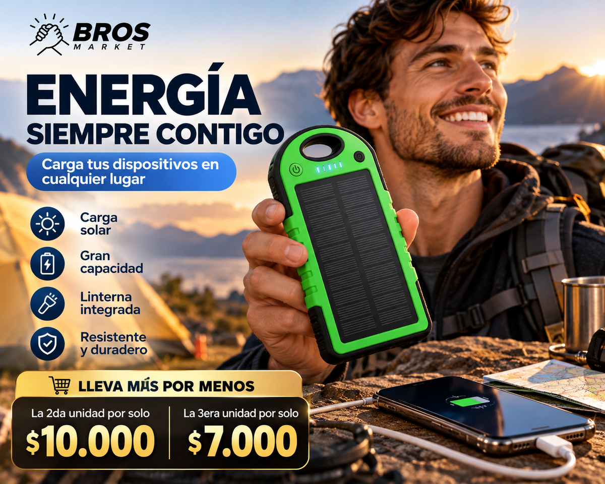 SolarGo Cargador Solar Power Bank - Carga tus dispositivos en cualquier lugar