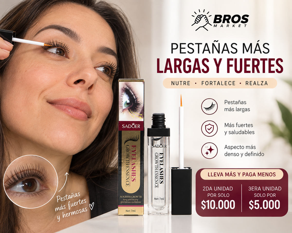 Sadoer Sérum Crecimiento Pestañas - Pestañas de impacto y cejas perfectas sin extensiones