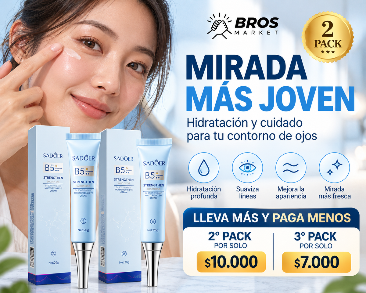 Pack 2 Sadoer Contorno de Ojos con Vitamina B5 - Hidratación profunda para tu mirada