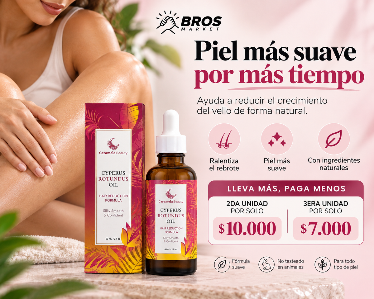Cyperus Rotundus Aceite Inhibidor del Vello -  Piel suave por más tiempo