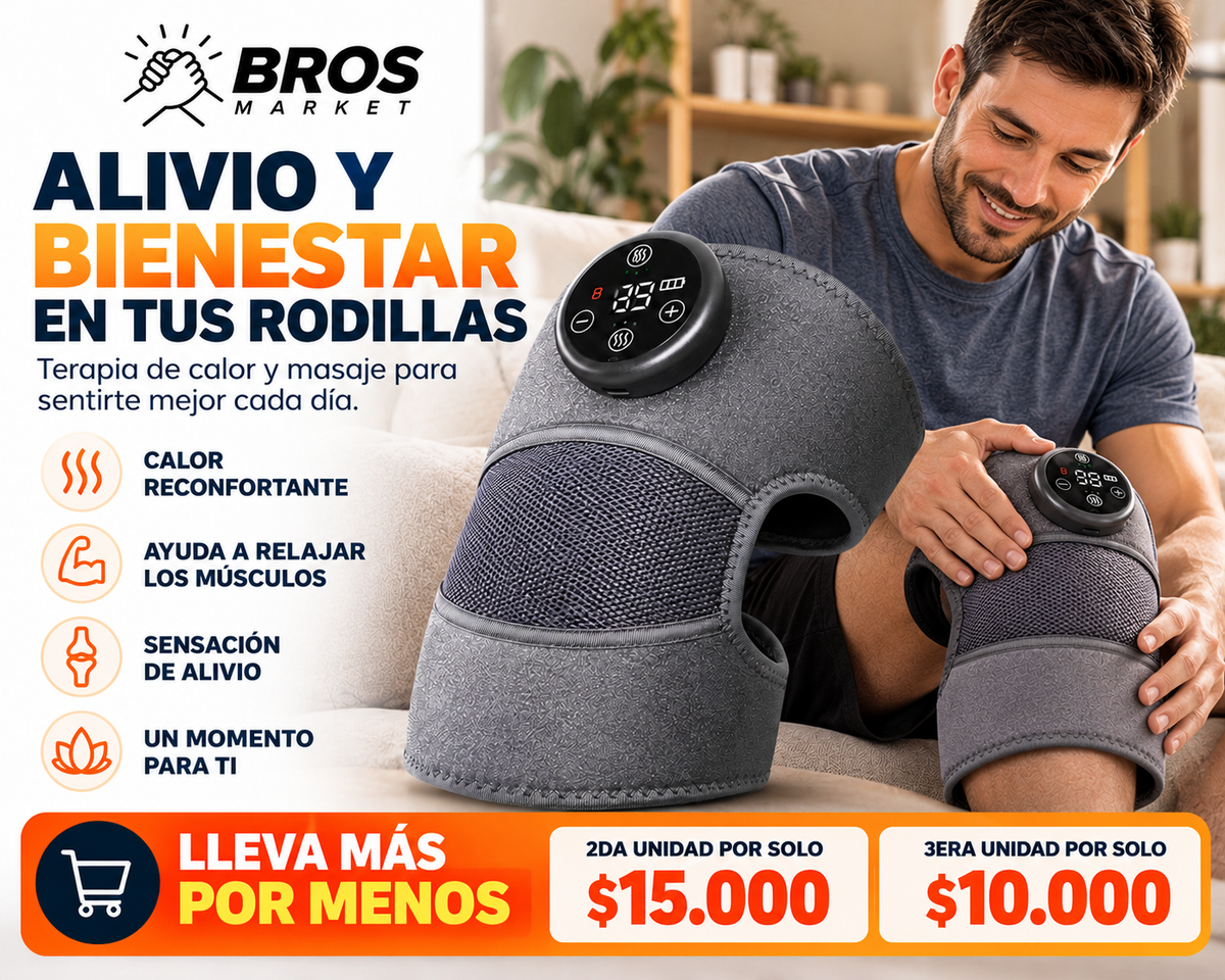 ThermaFlex Rodillera Térmica Masajeadora con Calor - Calidez y masaje donde y cuando lo necesites