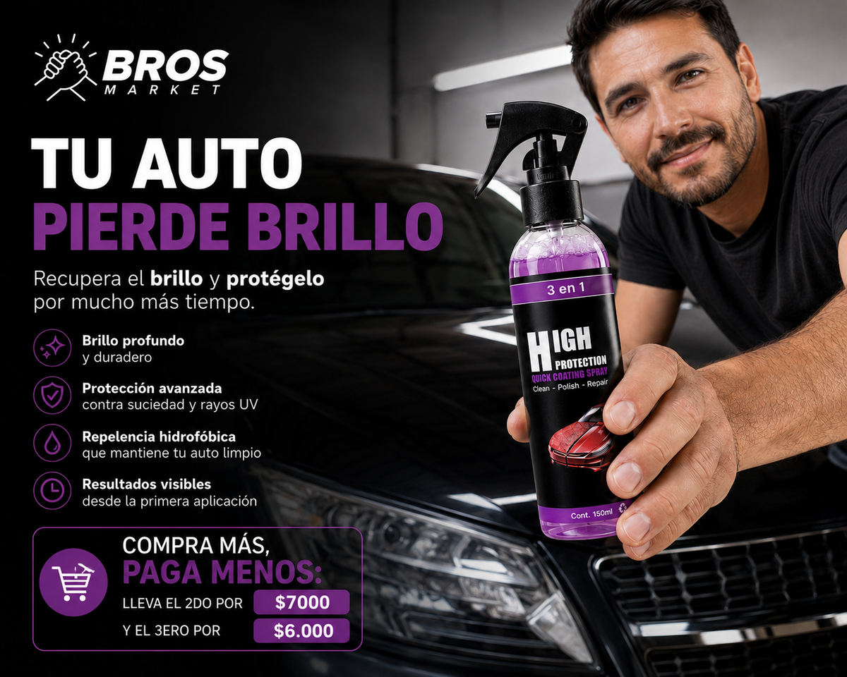 NexaShine Cera en spray 3 en 1 para autos  - Brillo intenso y protección duradera