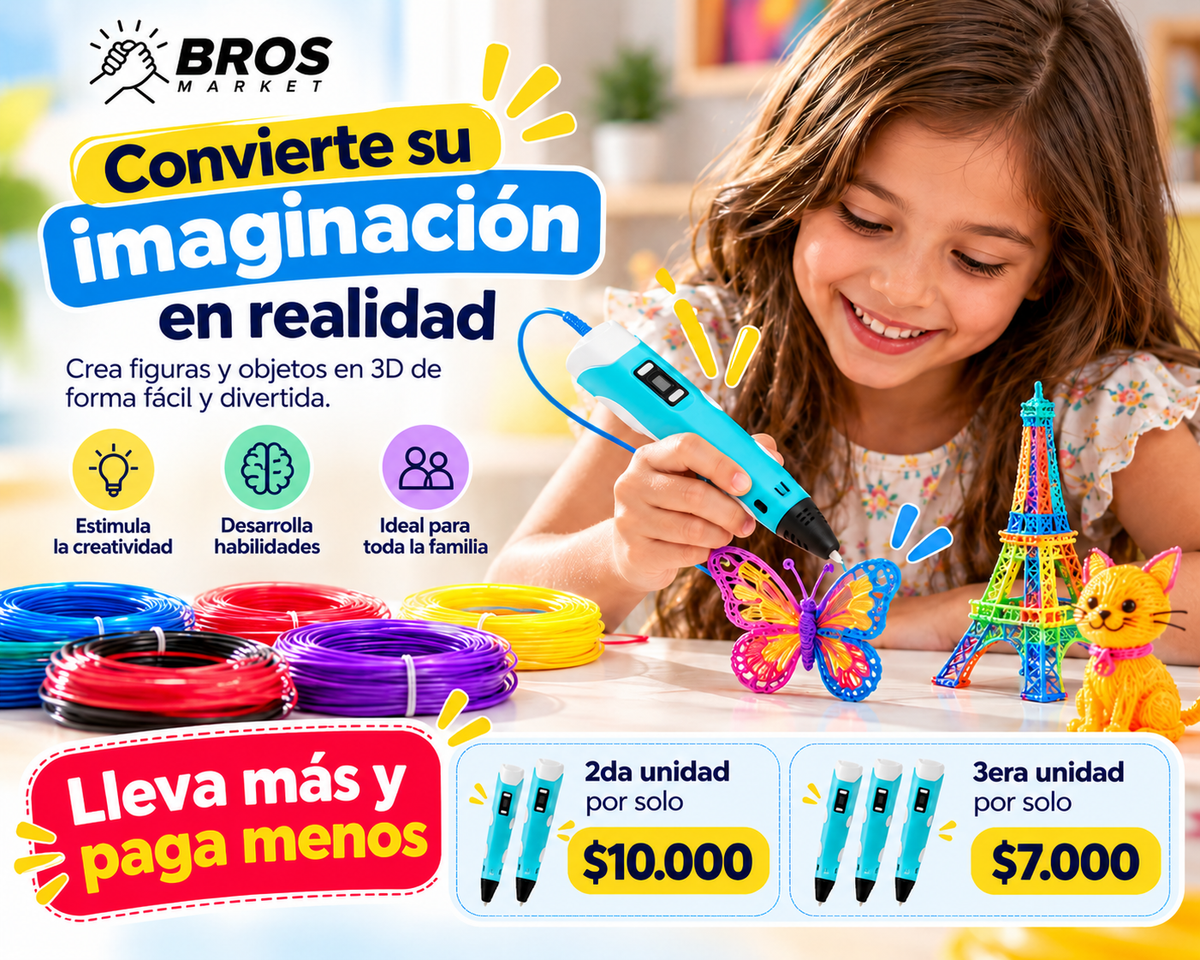 3D Creator Lápiz de Impresión 3D PEN-2 para manualidades - Crea figuras con tus propias manos