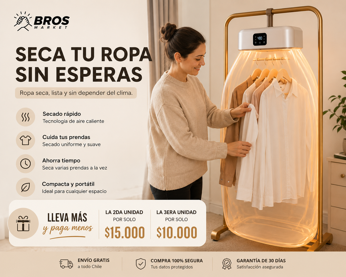 QuickDry Secador de Ropa Portatil + Colgador - Secado práctico y sin complicaciones