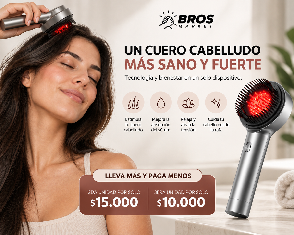 LumiRoot Cepillo Masajeador de Cabello - Revitaliza tu cuero cabelludo