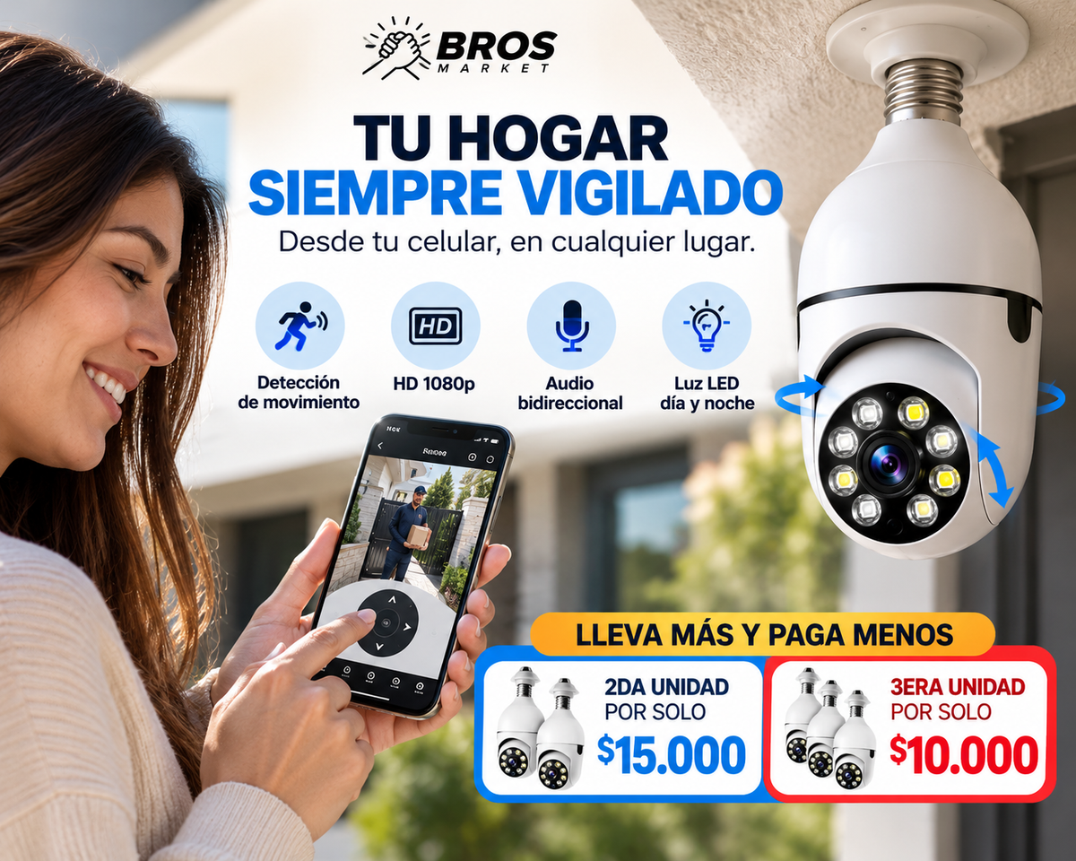 LumiCam - Camara de seguridad tipo Ampolleta - Tu hogar bajo control, estés donde estés