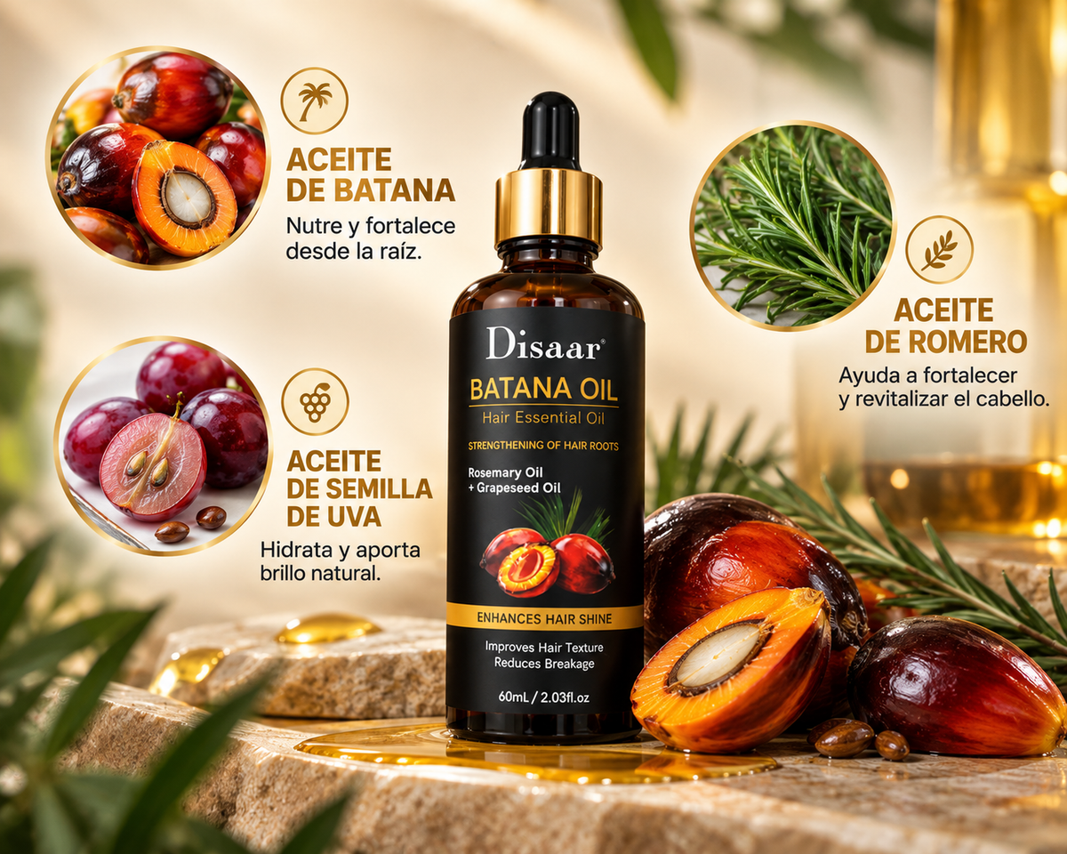 Disaar Batana Oil Aceite Capilar 60ml - Cabello más fuerte y brillante