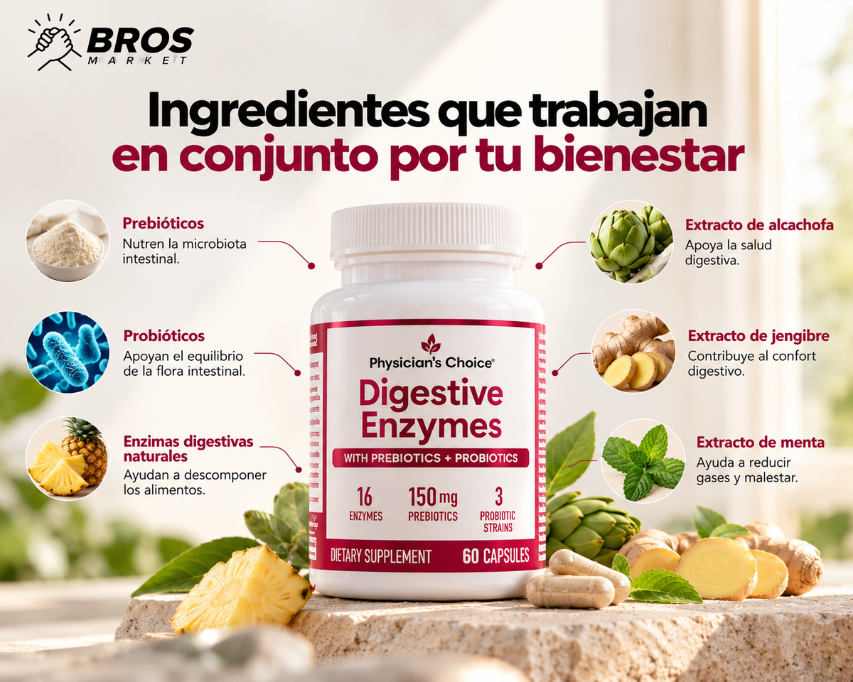 Physician´s Choice Enzimas Digestivas - Tu aliado para una digestión más cómoda