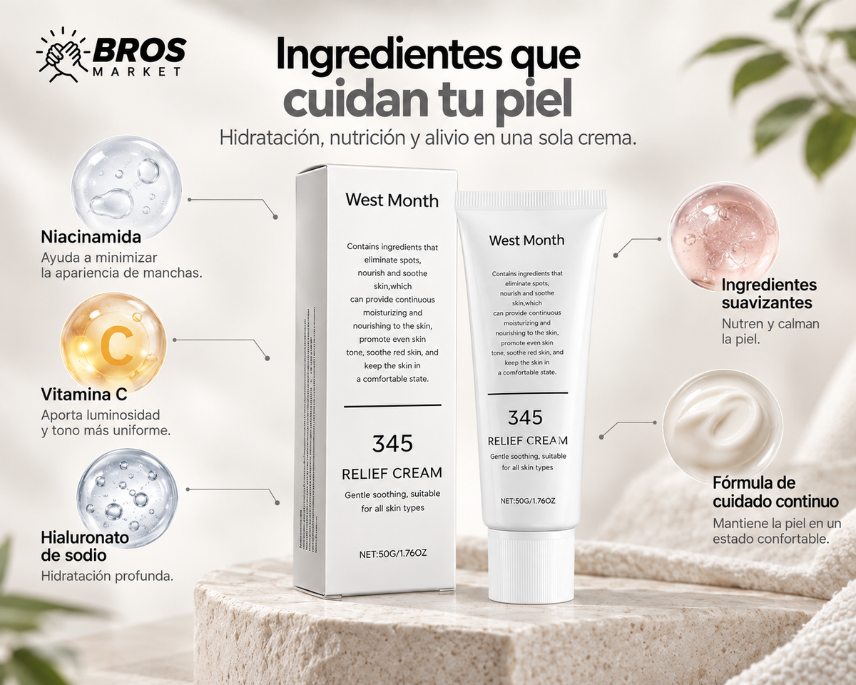 345 Relief Crem Reparadora Hidratante - Equilibra y suaviza tu piel