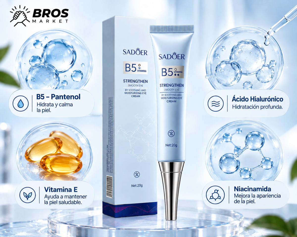 Pack 2 Sadoer Contorno de Ojos con Vitamina B5 - Hidratación profunda para tu mirada