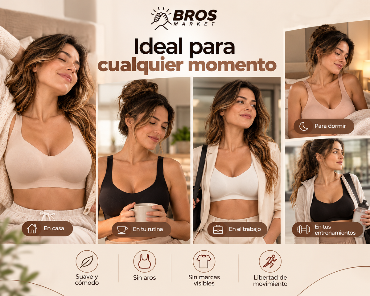 FlexiFit Sostén Moldeador Premium sin Aros - Libertad para moverte sin molestias