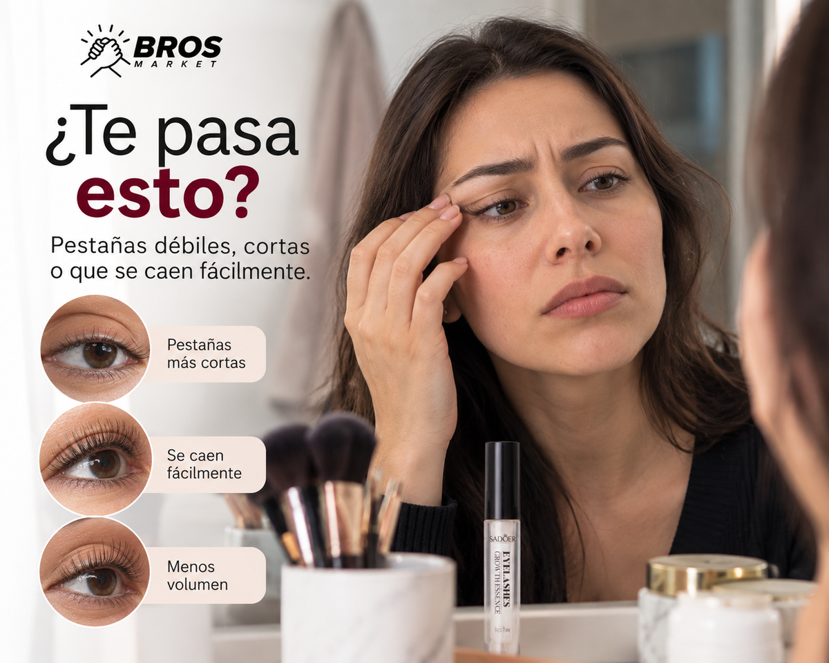 Sadoer Sérum Crecimiento Pestañas - Pestañas de impacto y cejas perfectas sin extensiones
