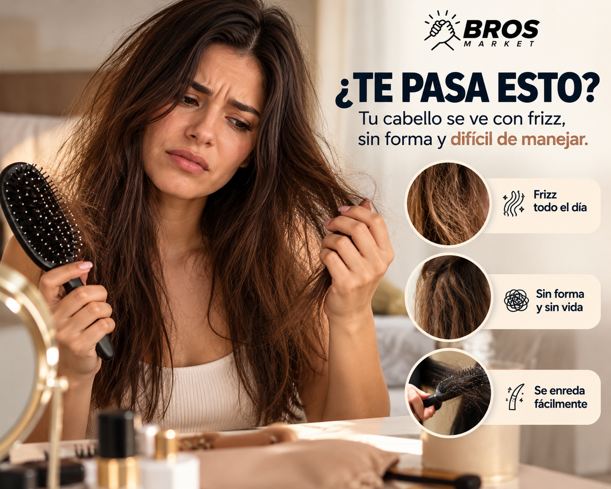 LissiGo Peine Anti-Frizz Portátil Recargable - Alisa tu cabello donde quieras