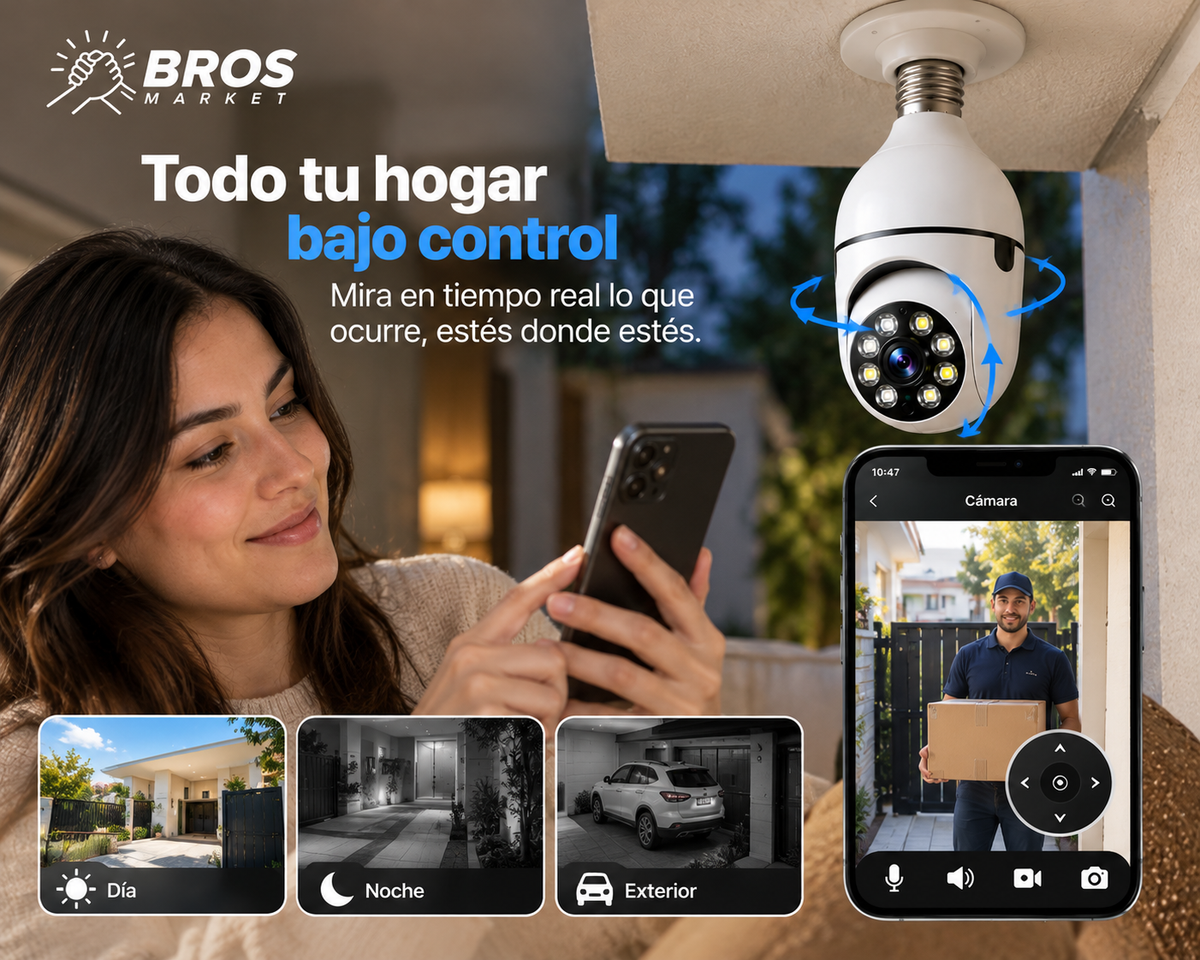LumiCam - Camara de seguridad tipo Ampolleta - Tu hogar bajo control, estés donde estés